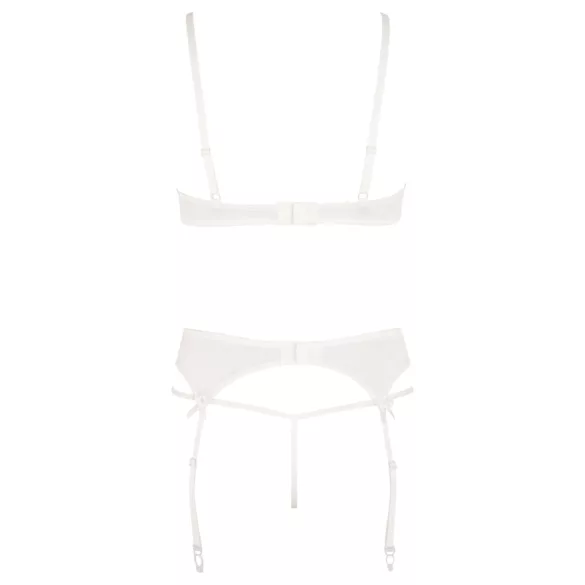 Abierta Fina - bh set - transparant kanten design - zwart