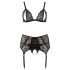 Cottelli Plus Size - Kant lingerie set (zwart)