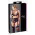 Cottelli Plus Size - Kant lingerie set (zwart) - XXXXL
