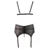 Cottelli Plus Size - Lingerieset trio - Kant - Zwart - XXXXL
