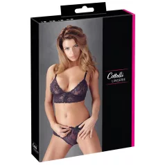 Cottelli - bh set - bloemen kant - paars