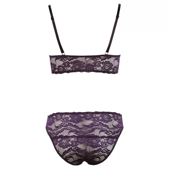 Cottelli - bh set - bloemen kant - paars - M