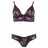 Cottelli - bh set - bloemen kant - paars - L