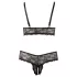 Cottelli Plus Size - bh set - kant - zwart - XXXXL