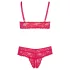 Cottelli Plus Size - bh set - zachte kant - rood - 2XL