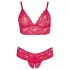 Cottelli Plus Size - bh set - zachte kant - rood - 3XL