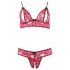 Cottelli - Verleidelijke kanten beha set (rood)
