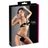 Cottelli - bh set met metalen ringen - zwart - 80B/M