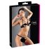 Cottelli - Zwarte BH-set met metalen ringen - 85B/L