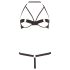 Cottelli - Zwarte BH-set met metalen ringen - 85B/L