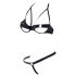 Cottelli - Zwarte BH-set met metalen ringen - 85B/L