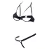 Cottelli - bh set met metalen ringen - zwart - 85B/L
