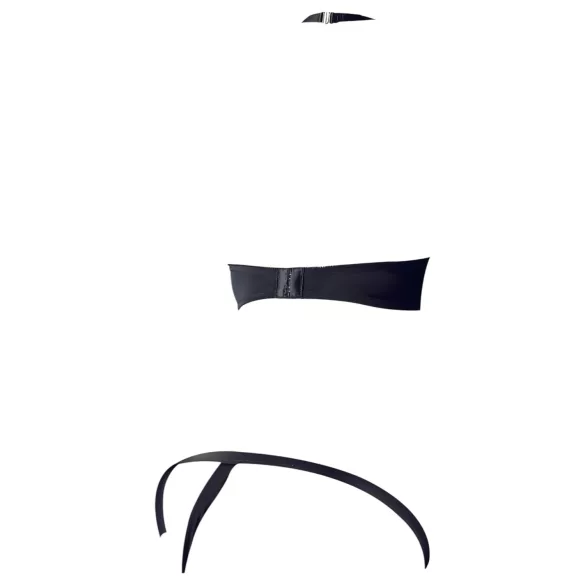 Cottelli - bh set met metalen ringen - zwart - 85B/L