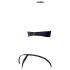 Cottelli - Zwarte BH-set met metalen ringen - 85B/L