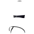 Cottelli - bh set met metalen ringen - zwart - 85B/L