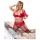 Cottelli Plus Size - veelzijdige lingerieset duo (rood) - 90E/XL