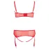 Cottelli Plus Size - veelzijdige lingerieset duo (rood) - 90E/XL