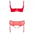 Cottelli Plus Size - veelzijdige lingerieset duo (rood) - 90E/XL