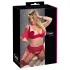 Cottelli Plus Size - veelzijdige lingerieset duo (rood) - 90E/XL