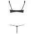 Cottelli - lingerie set - geborduurd en glanzend - zwart - M
