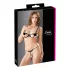 Cottelli - lingerie set - geborduurd en glanzend - zwart - L