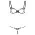 Cottelli - lingerie set - geborduurd en glanzend - zwart - L