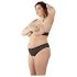Cottelli Plus Size - bh set met parels - zwart - XL