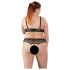 Cottelli Plus Size - Parel bh-set (zwart) - XL