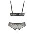 Cottelli Plus Size - Parel bh-set (zwart) - XL