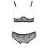 Cottelli Plus Size - Parel bh-set (zwart) - XL