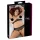Cottelli Plus Size - bh set met parels - zwart - 2XL