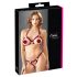 Cottelli - metalen ring open bh set (rood) - M/L
