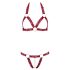 Cottelli - metalen ring open bh set (rood) - M/L