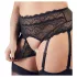 Cottelli Plus Size - lingerie-set van kant met strassteentjes (zwart)