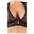 Cottelli Plus Size - lingerie-set van kant met strassteentjes (zwart) - 2XL
