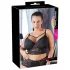 Cottelli Plus Size - kanten bh met bandjes (zwart)