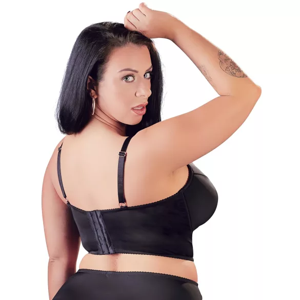 Cottelli Plus Size - kanten bh met bandjes (zwart)