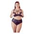 Cottelli Plus Size - Kruisband BH en slip (zwart)