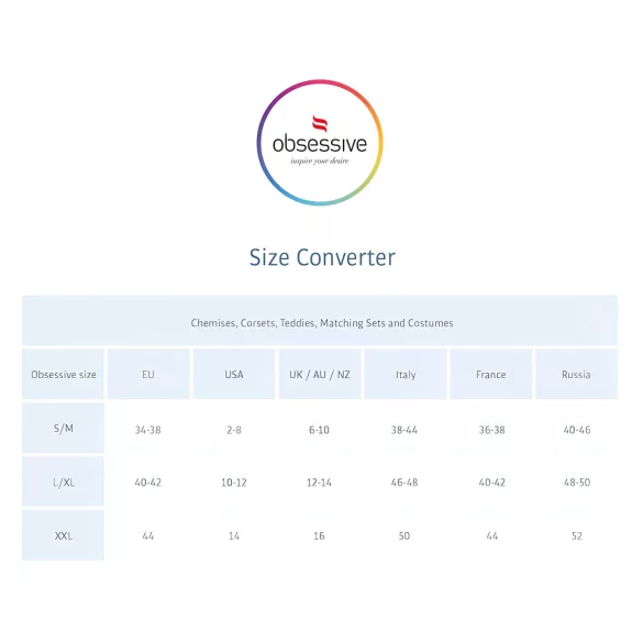 Obsessive Emperita - lingerie set - borduurwerk - zwart