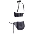 Cottelli Bondage - bh set met glanzende beugel en boeien - zwart