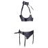 Cottelli Bondage- Shiny Push-up Set met Boeien (Zwart) - XL