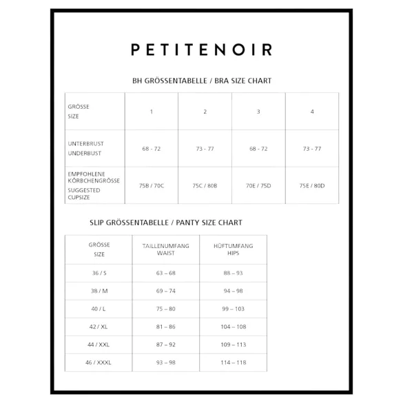Petite Noir Exclusive - gestreepte bh-set (zwart)