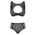 Petite Noir Exclusive - gestreepte bh-set (zwart)