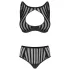 Petite Noir Exclusive - gestreepte bh-set (zwart)