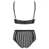 Petite Noir Exclusive - gestreepte bh-set (zwart)