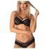 Obsessive 860-SET-1 - Luxe Rosé & Kant Set (zwart)