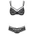 Obsessive 860-SET-1 - Luxe Rosé & Kant Set (zwart)