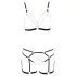 Cottelli - bodyharnas met kettingen - 2-delig - zwart