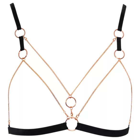 Cottelli - bodyharnas met kettingen - 2-delig - zwart