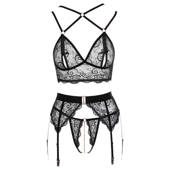 Abierta Fina - lingerie set - kant - zwart